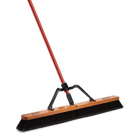 Libman Commercial 36 Smooth Sweep Push Broom - Brace Handle - 850